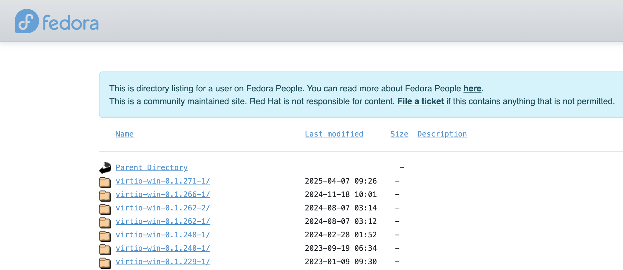 virtio-win download page
