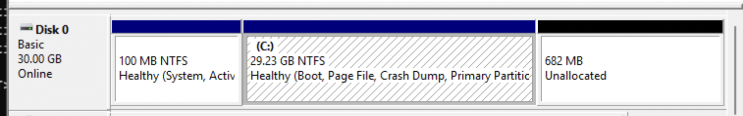 Trailing recovery partition